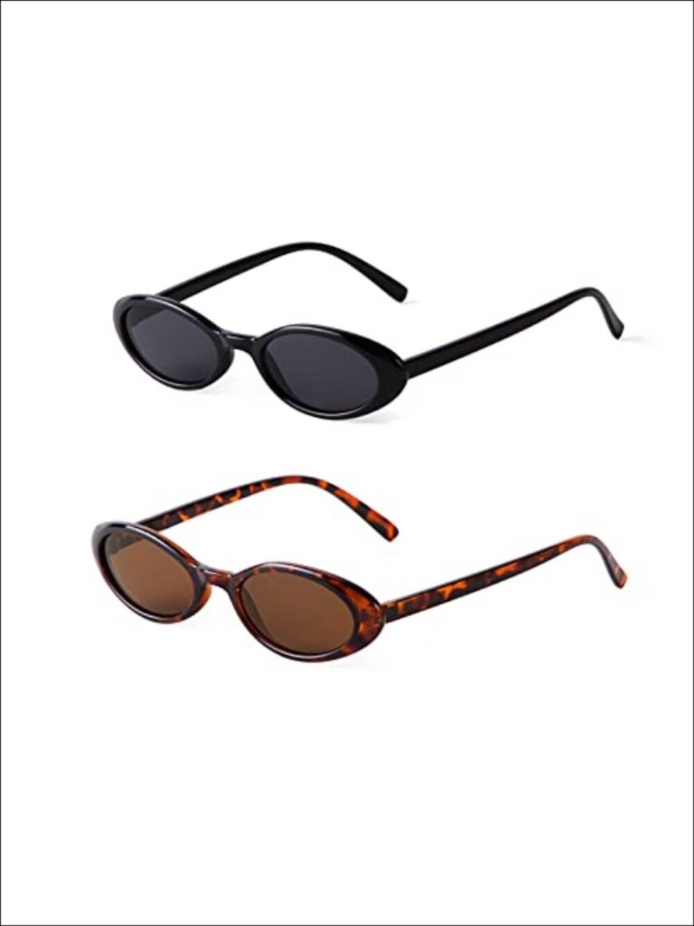 Oval Sunglasses 90s Vintage Retro Trendy UV400 Protection Full Frame Small